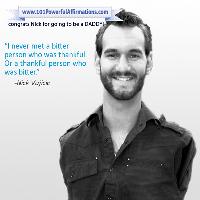 Nick Vujicic, the man born with no limbs, is going to be a daddy